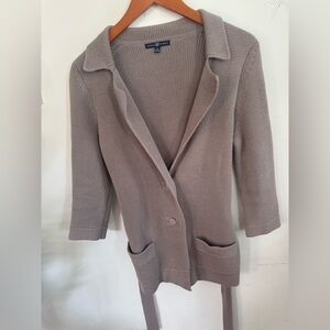 GAP Taupe Knit Button-Front Cardigan with Pockets